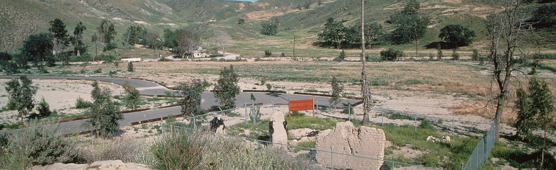 View of Tapo Adobe Ruins in 1978, featuring adobe remains and landscape.